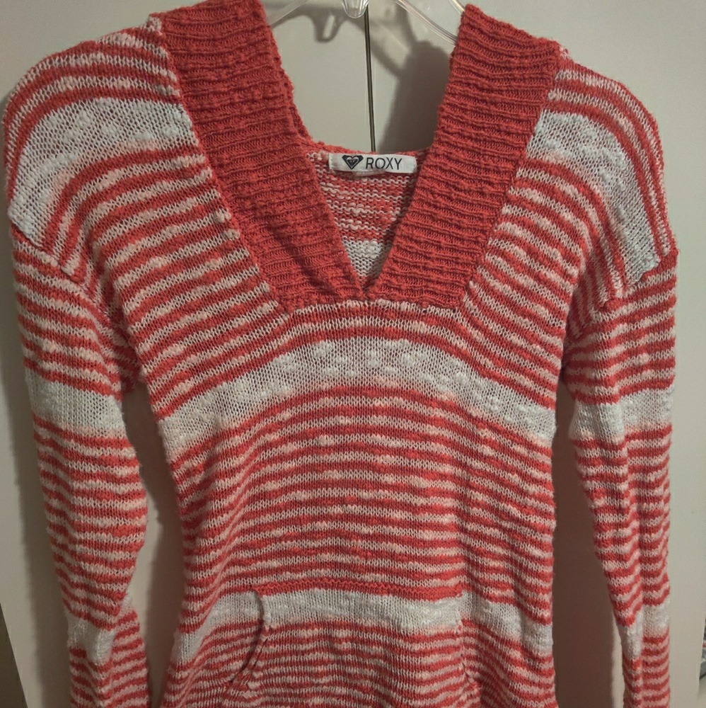 Roxy Orange and white striped long sleeve